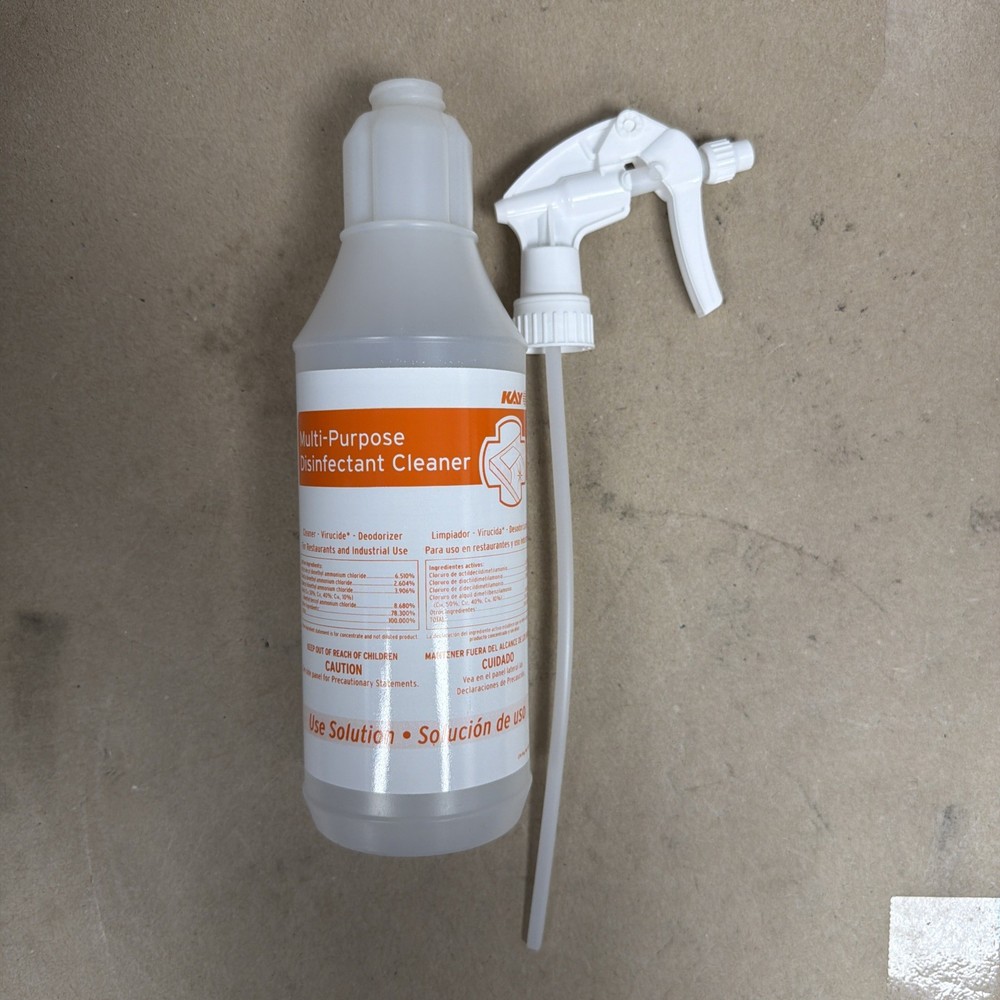 12 Pack Ecolab Multi-Purpose Disinfectant 32oz Spray Bottle w/ Nozzle Empty