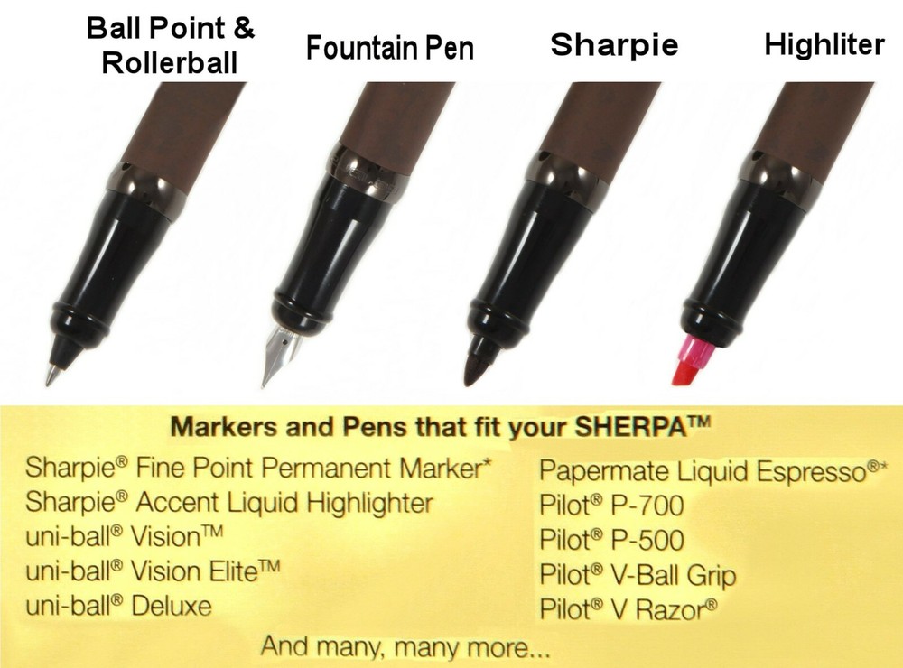 Silver Aluminum #5056 Sherpa Pen Holder With Sharpie
