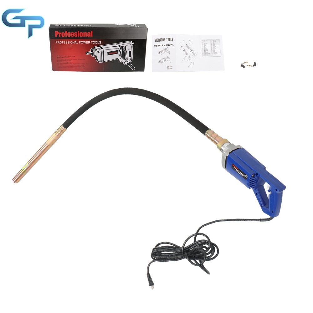 Blue 1500W Electric Concrete Vibrator Handheld For Concrete Construction Tool