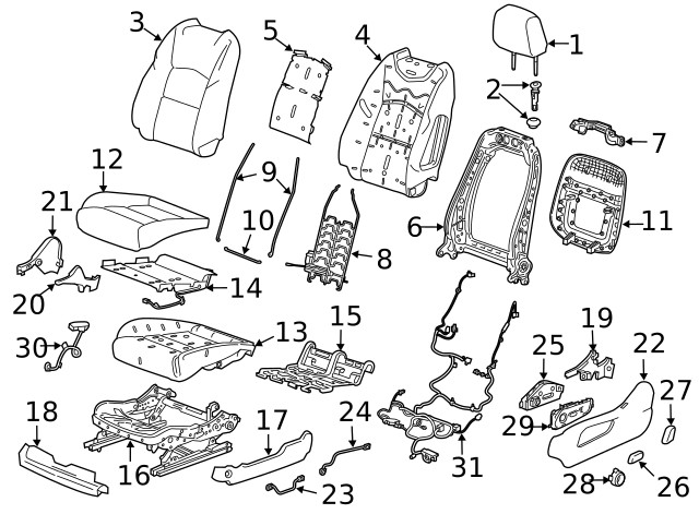 Genuine GM Headrest Guide 84173257