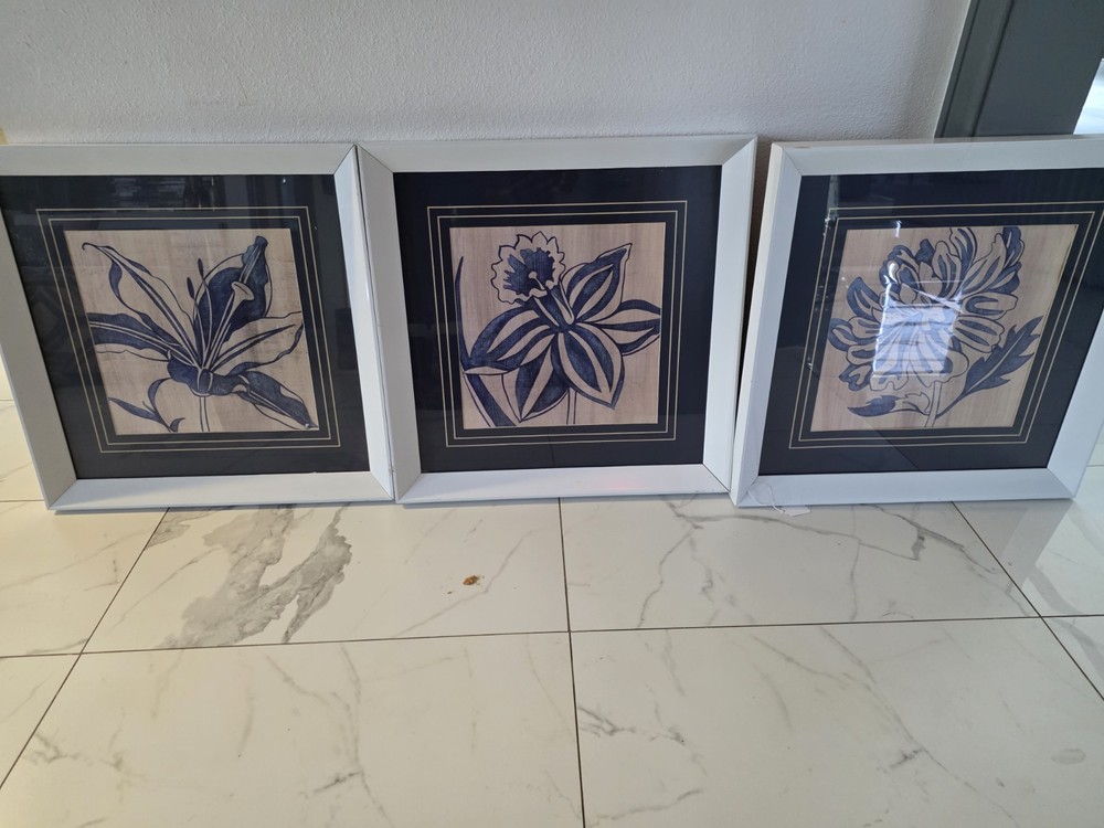 3 Piece Flower Wall Art