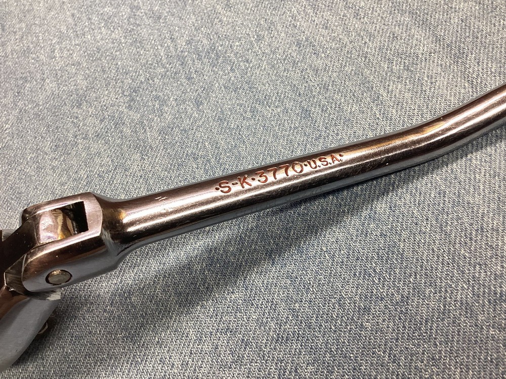 S-K Tools 3770 3/8" Drive Flex Head Socket Wrench Offset Handle 🇺🇸 NICE L👀K !