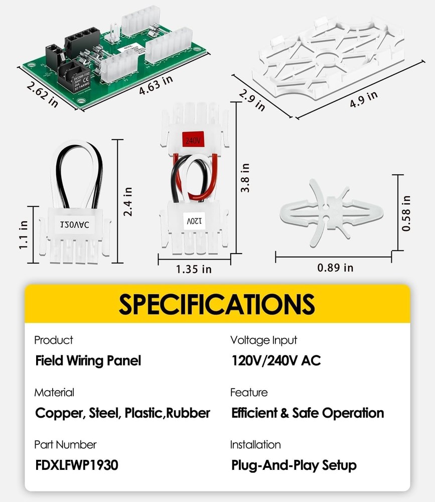 FDXLFWP1930 FD Field Wiring Panel Replacement Kit for Hayward Pool Heater