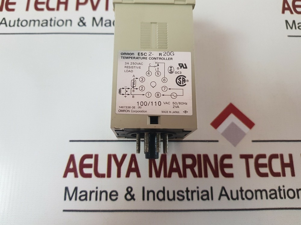 Omron e5c2-r20g temperature controller 100 to 200 °c