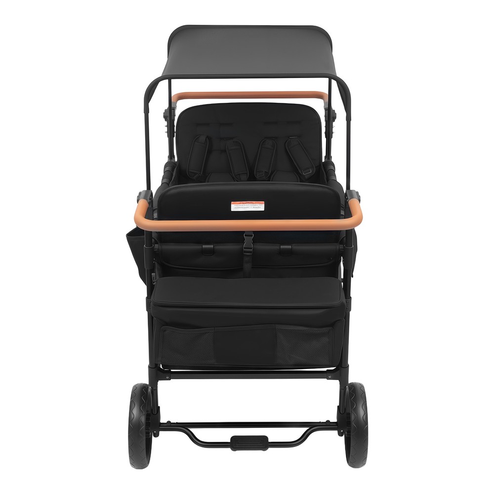 Adjustable 4-seats Stroller Wagon Push Pull Quad Collapsible Stroller With Wheel