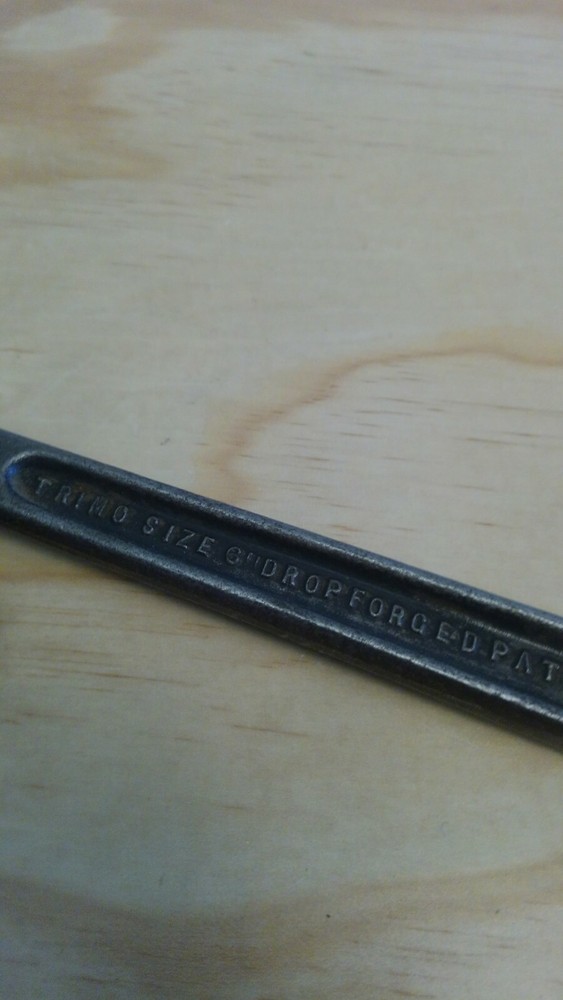 Vintage TRIMO 6" Adjustable Plumbing Wrench, Trimont Mfg