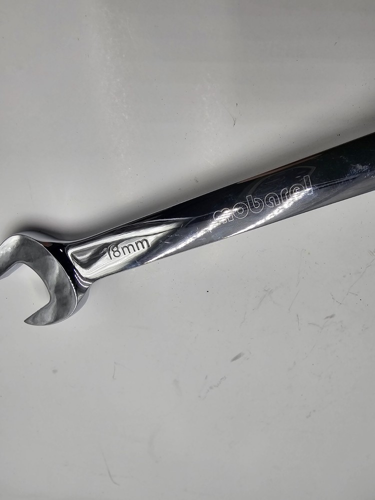 Mobarel 75° Off-Set 18mm Flex-Head Combination Ratcheting Wrench Silver