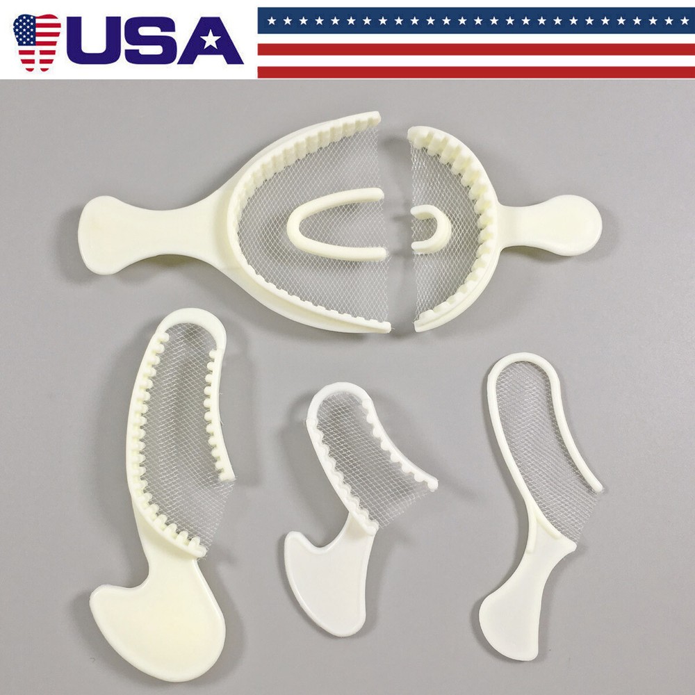 Dental Disposable Impression Bite Registration Net Tray with Net 5Size