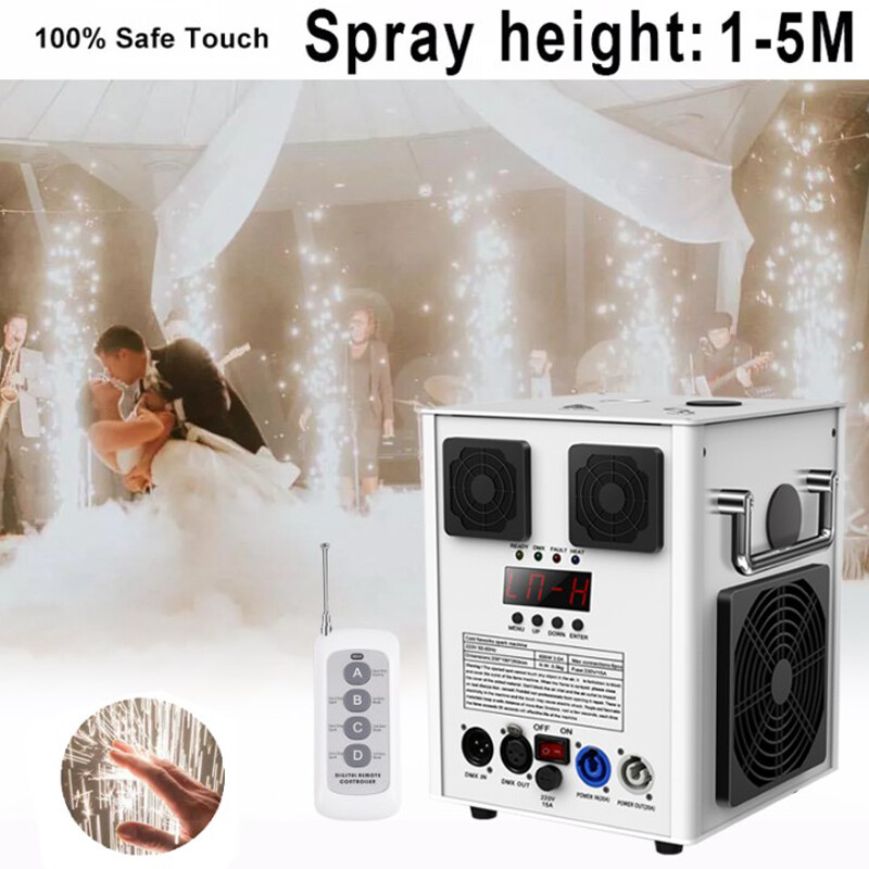 700W Cold Spark Firework Machine Stage Control Effect DMX512 Machine Disco Party
