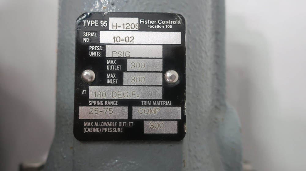 Fisher 95H-120S Stainless Regulator Valve 3/4 Npt