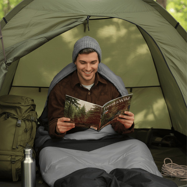 Heated Sleeping Bag Rectangular Lightweight USB Pads Waterproof Hiking