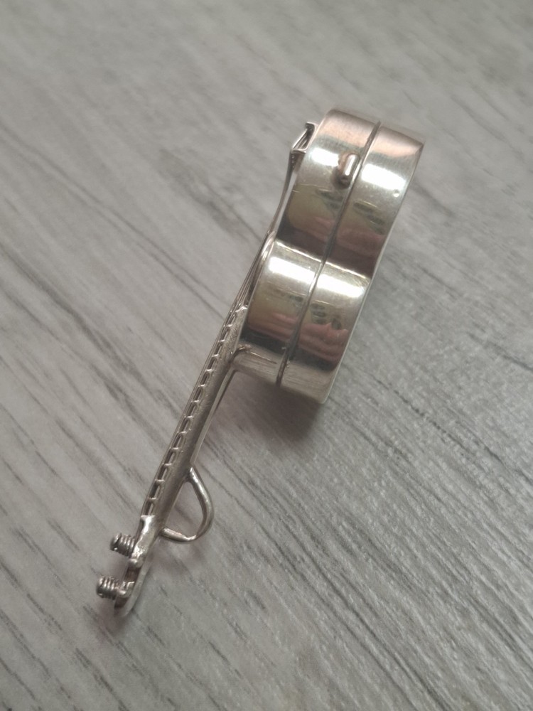 Vintage Sterling Silver Snuff Box Pendant