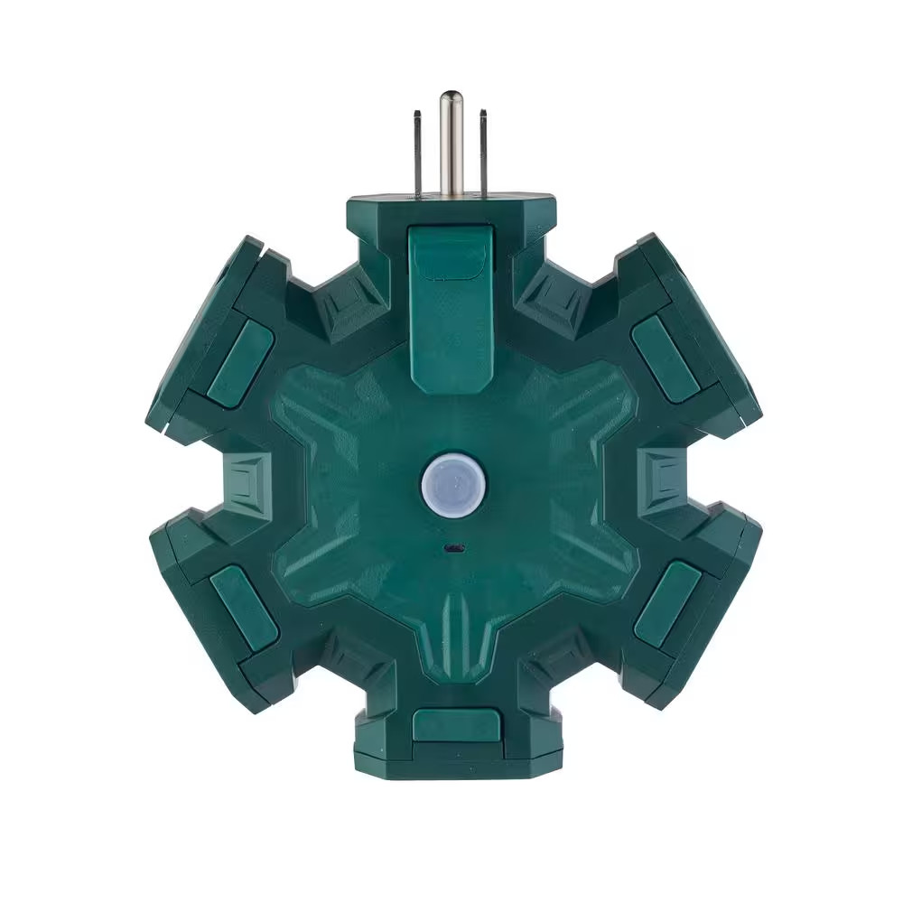 5 Outlets Power Hub Green