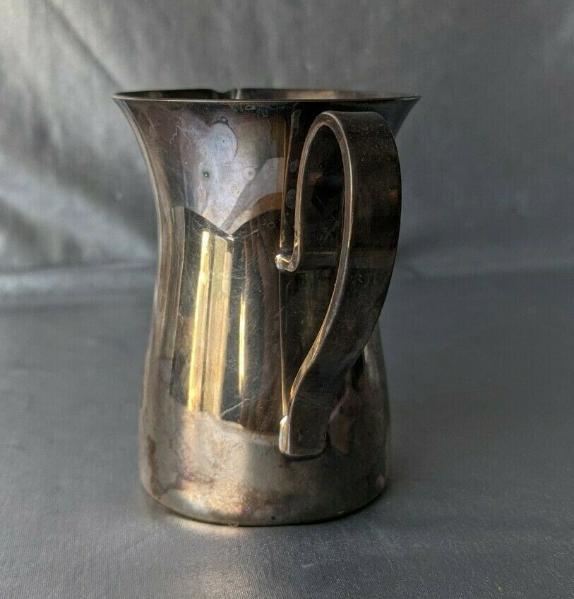 ITALY SILVER PLATED CREAMER SERVER. HALL MARKS ON BOTTOM