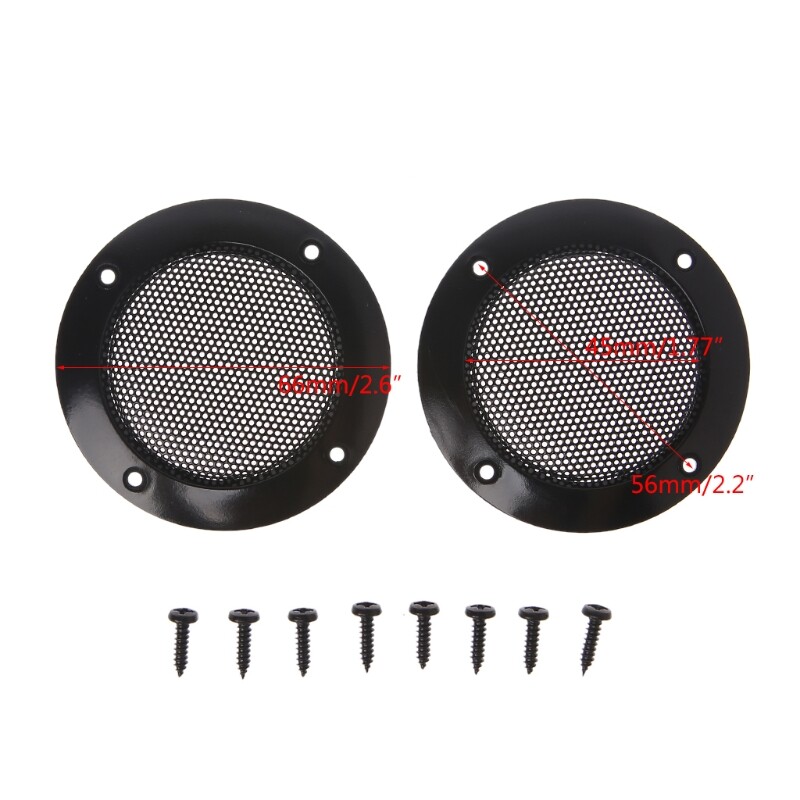 2pcs 2" Speaker Grill Mesh Decorative Circle Woofer Guard Protector Replacement
