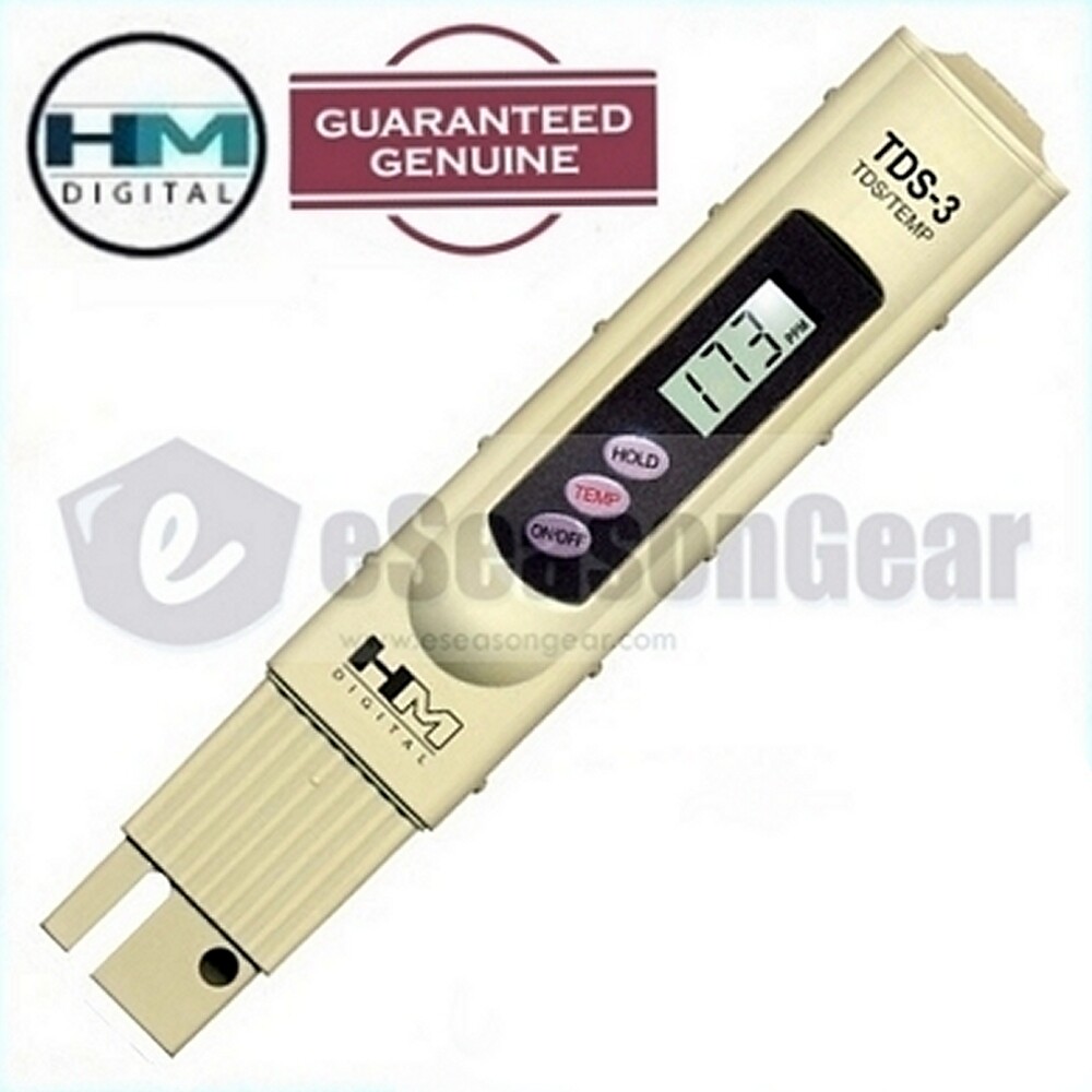 HM Digital TDS-3 Water Purity PPM Testing Tester/Meter, with Carry Case