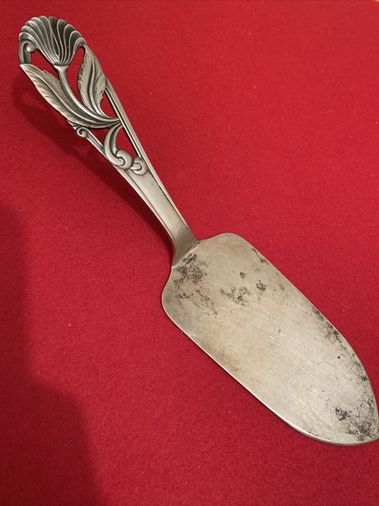 Danish Silver Plate Denmark Axel Prip Floral Handle Pie Server