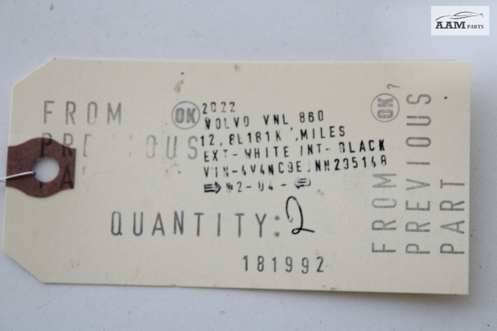 2022 VOLVO VNL860 D13 FRONT DASH DASHBOARD FALSE IMITATION SWITCH SOCKET OEM