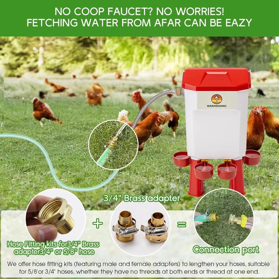 Automatic Chicken Waterer Large Chicken Waterer System Pou