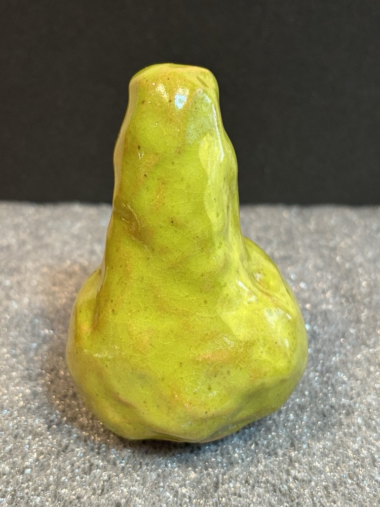 (5) Hand-Crafted Artisan Fruit Pear Unmarked Studio Glazed Pottery