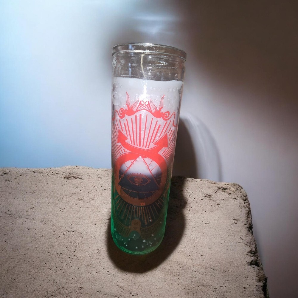 Double Action Evil Eye Multicolor 7 Day Prayer Candle