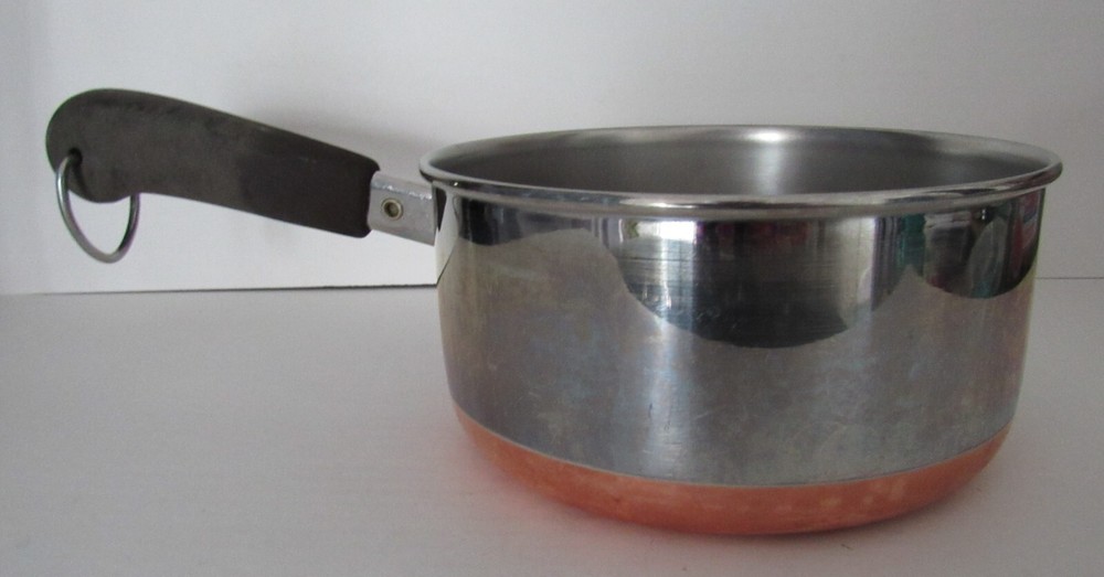 Revere Ware 1 Quart #87 Copper Bottom Saucepan