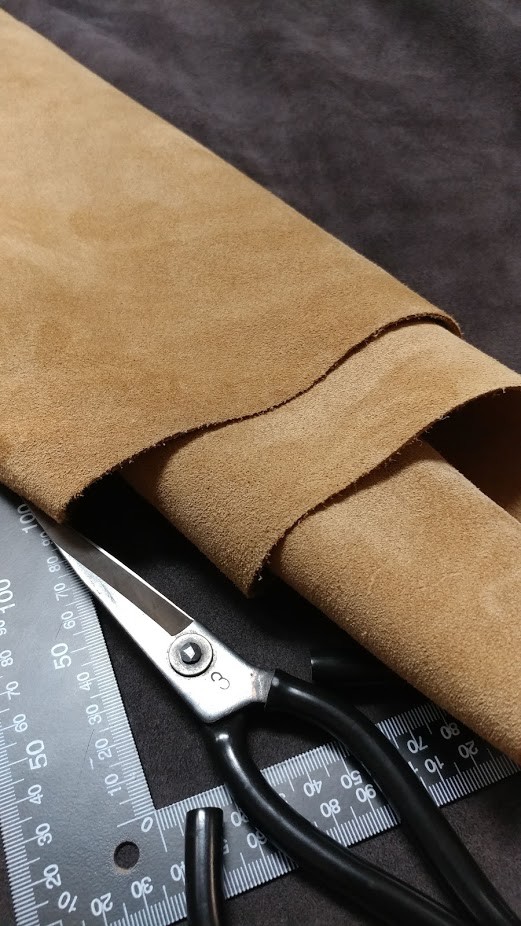 PREMIUM CAMEL BROWN/SAND BROWN SUEDE SPLIT LEATHER COWHIDE