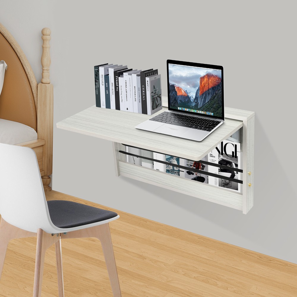 Folding Wall Table, Fold Down Table Wall Mounted, Round Corners Folding Table