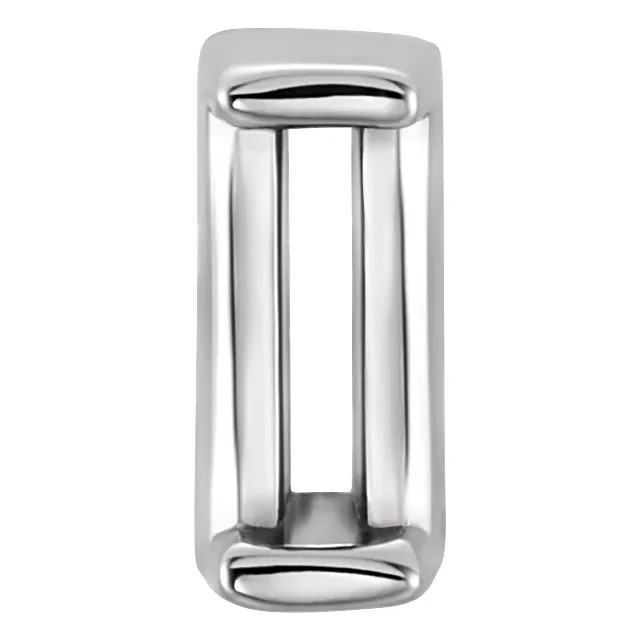14K Palladium White Unset Straight Baguette Solid Base Setting