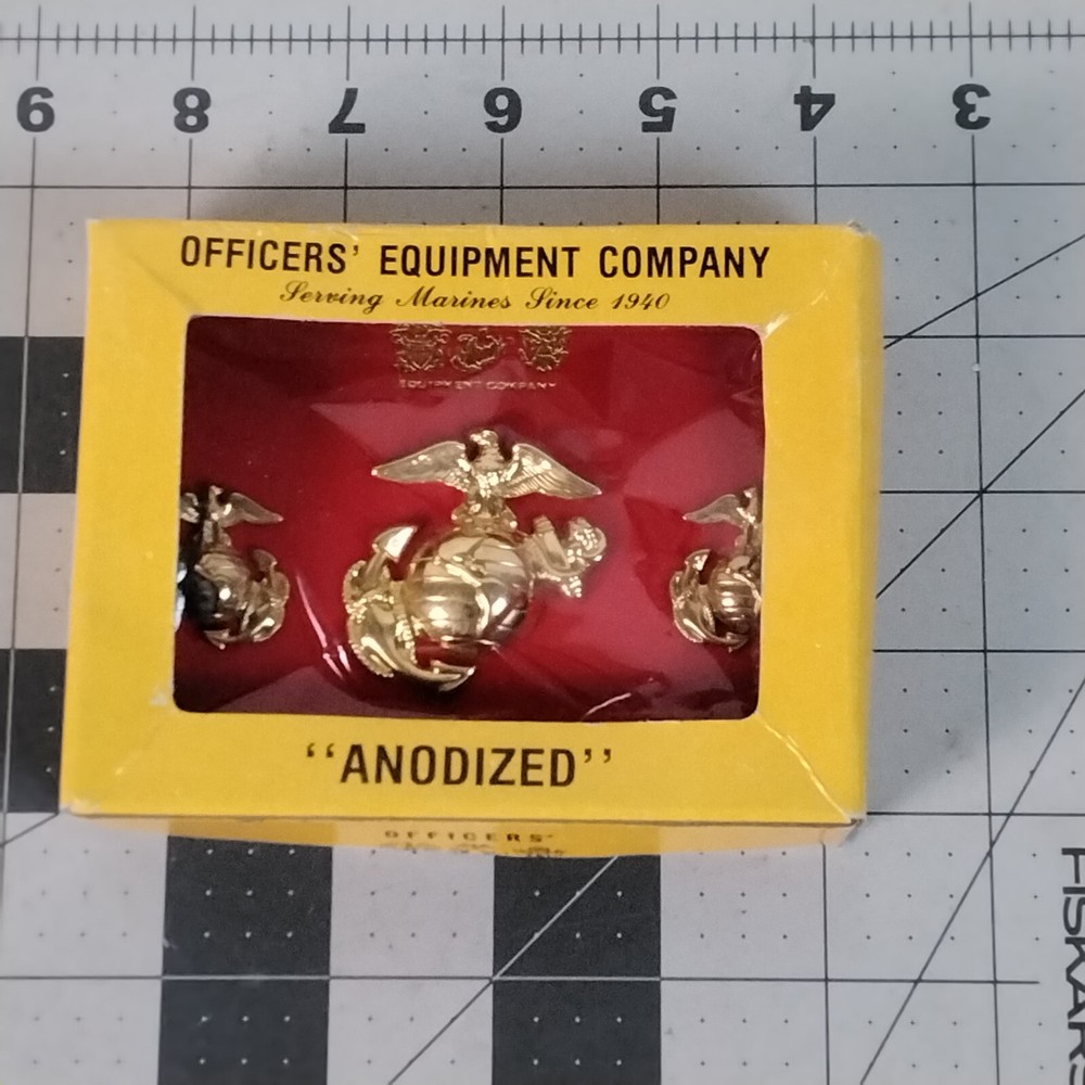 Officers' Anodized USMC Insignia In Original Box
