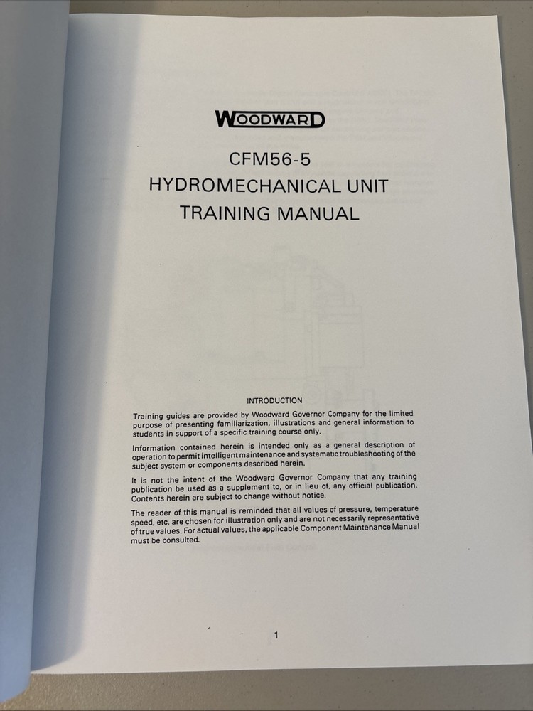 Woodward CFM56-5 Main Engine Control Training Manual