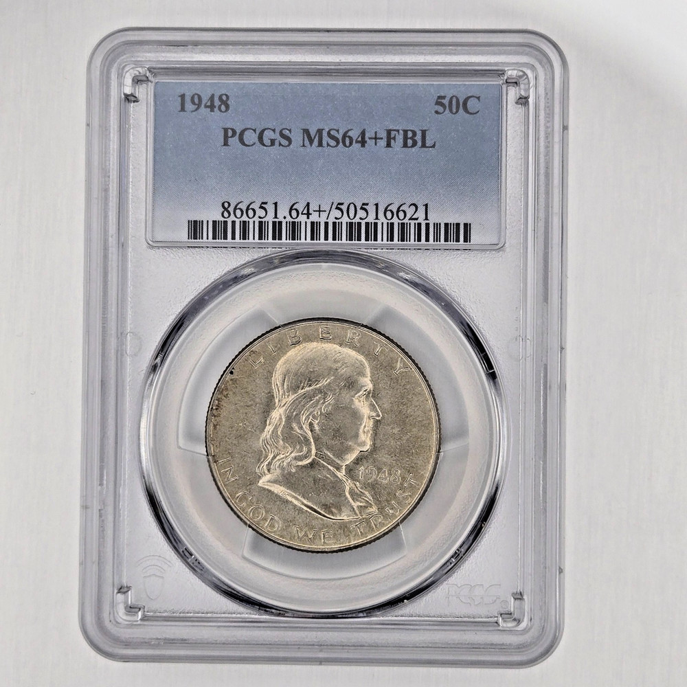 1948 Franklin Half Dollar - PCGS MS 64 FBL