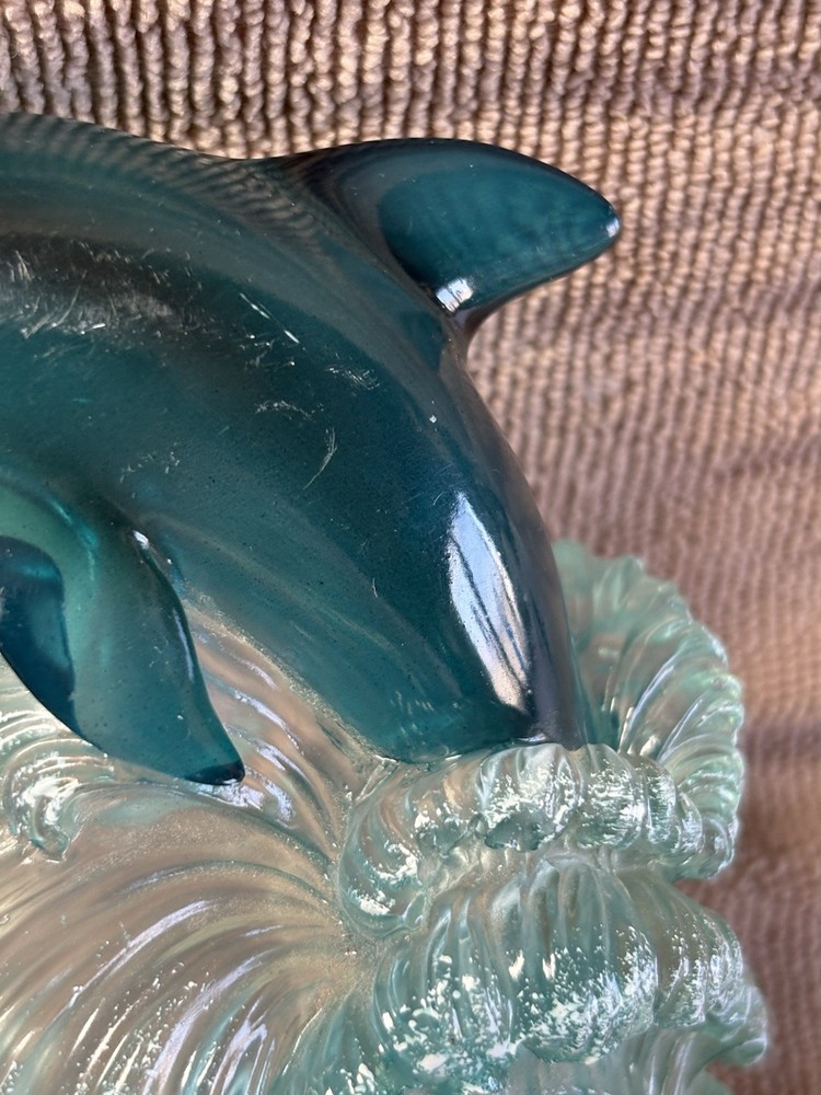 Vintage acrylic dolphin nightlight #B5