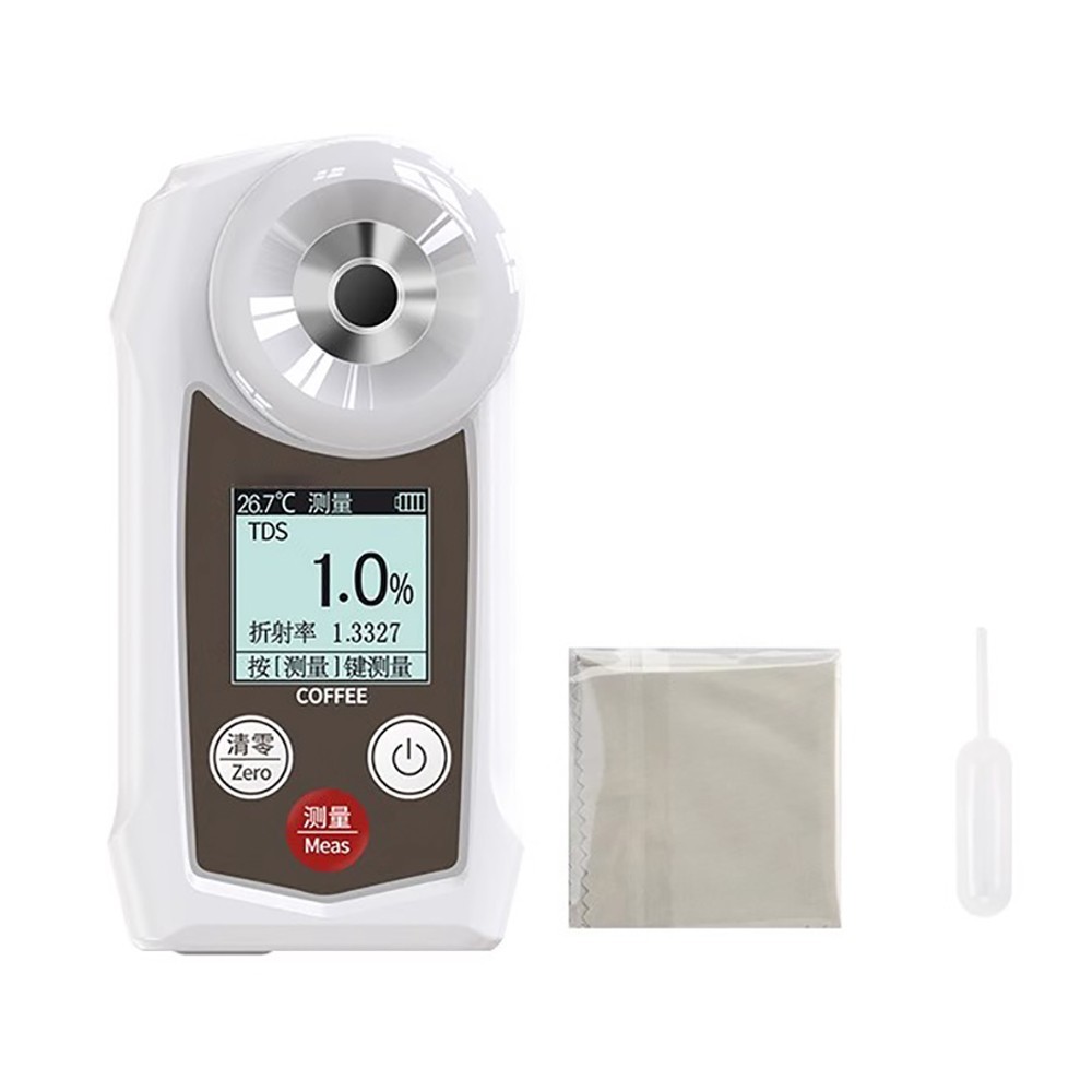 Coffee TDS Meter 0-22% Concentration Tester Refractometer with T Compensation