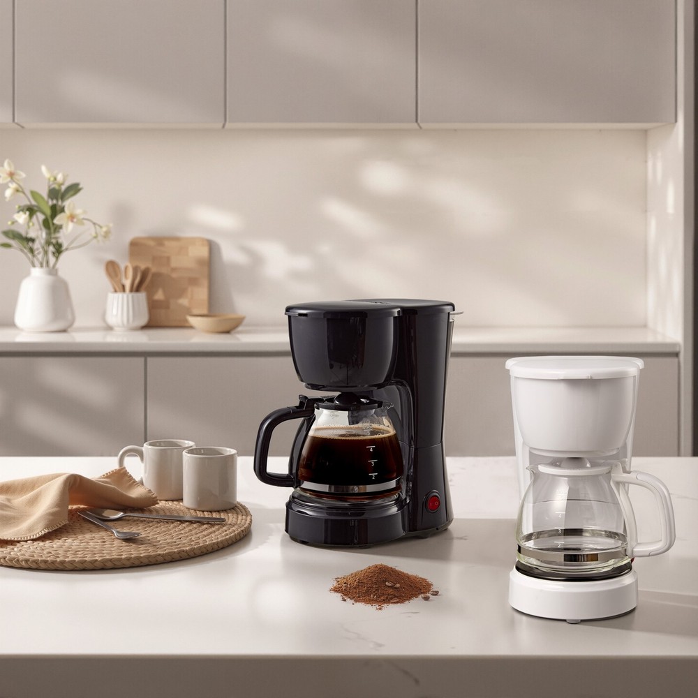 White 5-Cup Coffee Maker