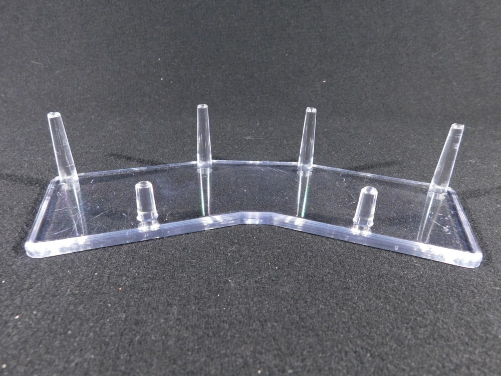 DOUBLE Three Post SPHERE Display Stand LARGE Size Clear Acrylic