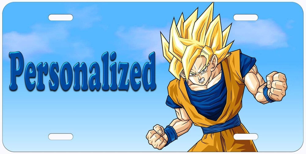 Personalized Goku Aluminum Car License Plate Any Name