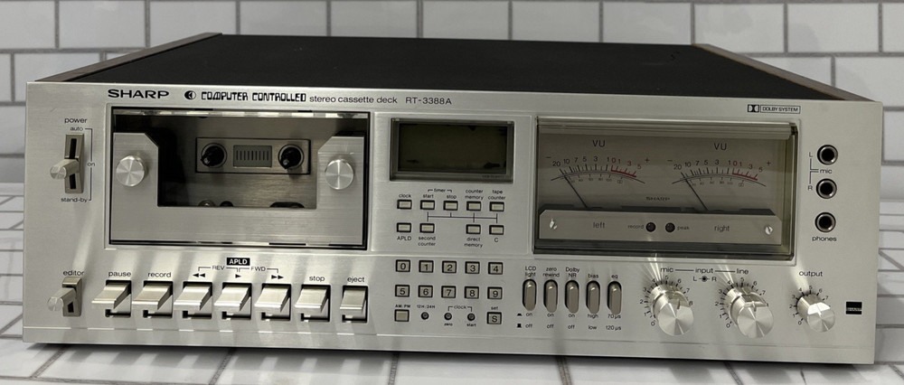 SHARP RT-3388A COMPUTER CONTROLLED CASSETTE DECK PLAYER *AS IS *SEE DESCRIPTION