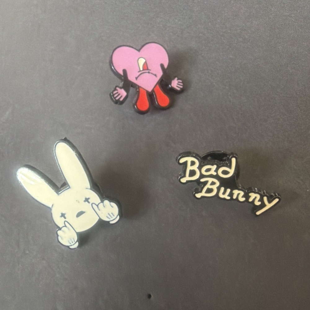Bad Bunny Enamel Pins 3 pack