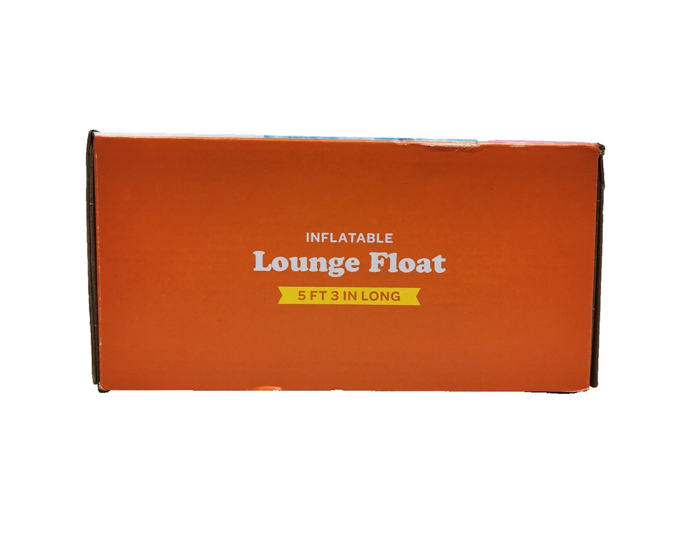 Sun Squad Inflatable Lounge Pool Float w/ Headrest and Cup Holder