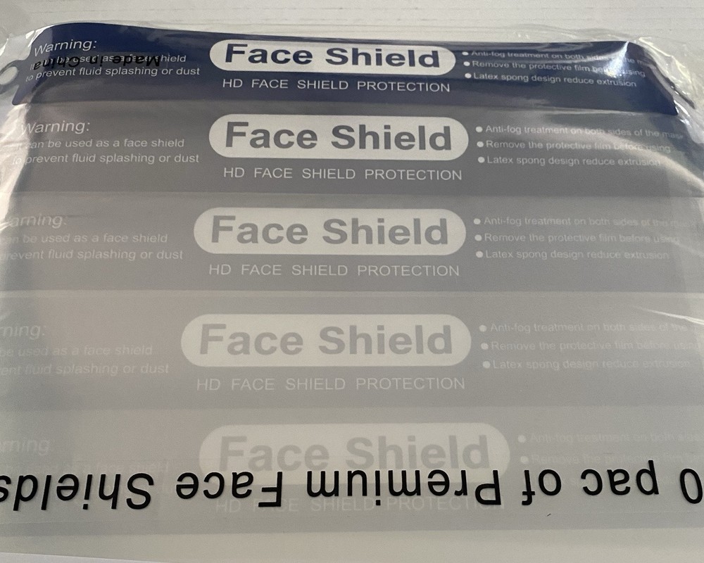 New 10 Pack Face Shield Safety Protective Isolation Mask