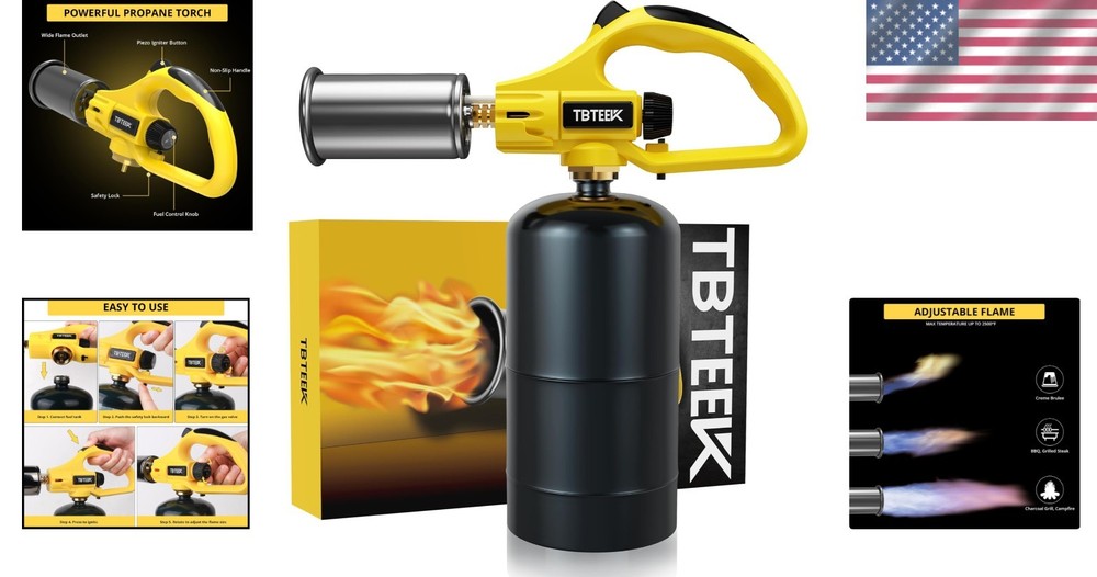 Powerful Sous Vide Torch with Continuous Flame for BBQ and Searing Steak