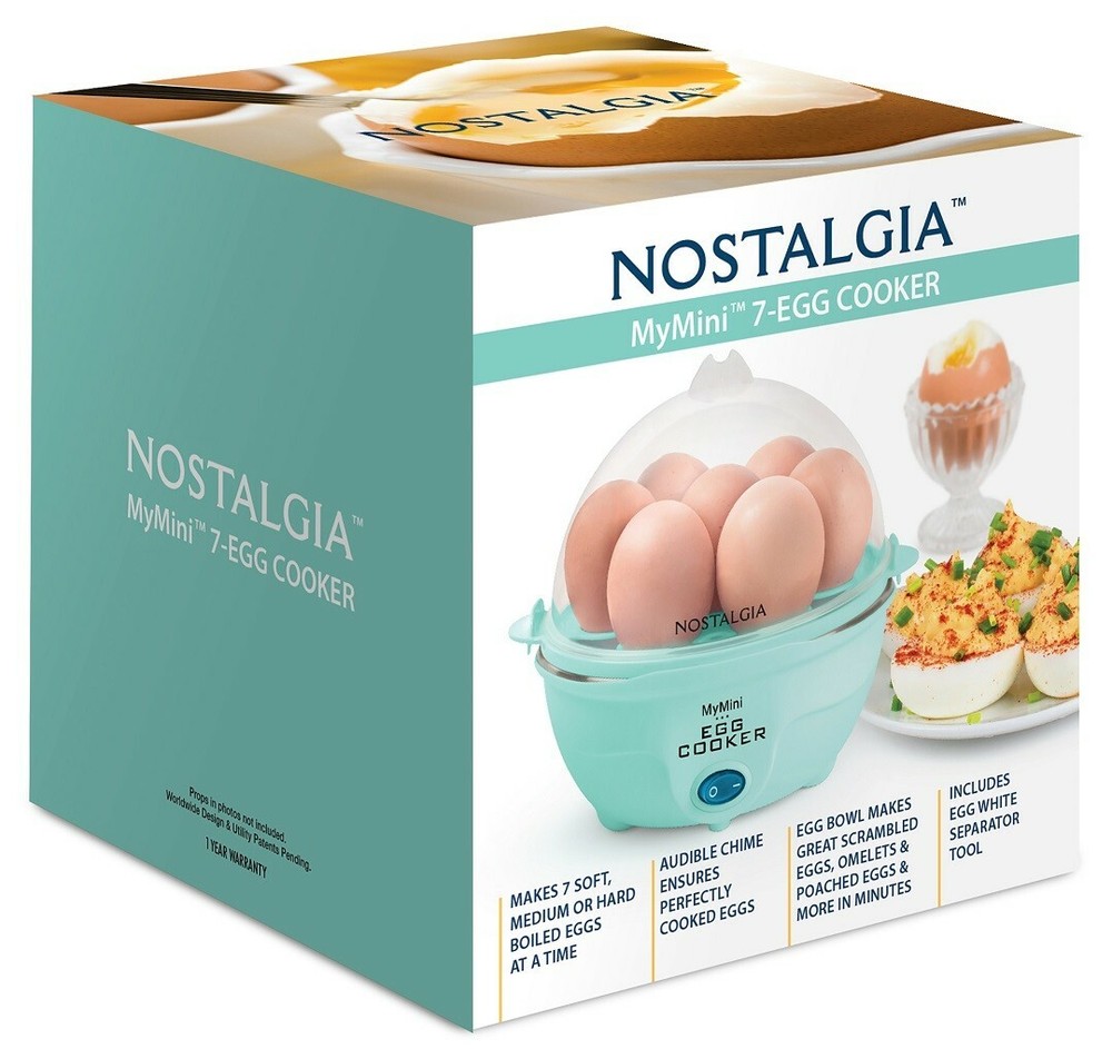 Nostalgia MyMini 7-Egg Cooker Teal 