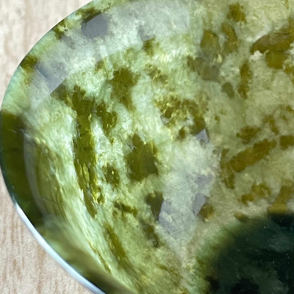 CHINESE Spinach Jade Bowl - 4” diameter