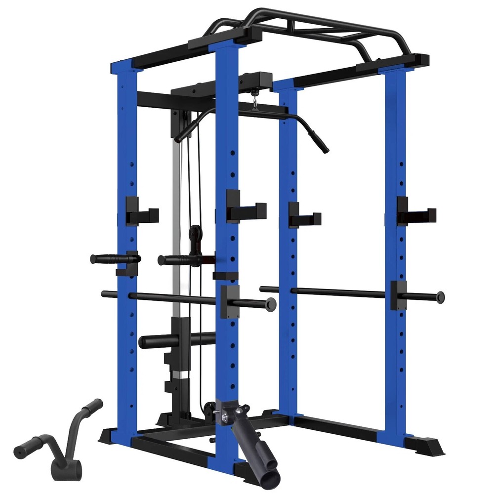 Multi functional Power Cage,Home Adjustable Pullup Squat Rack 1000Lbs Capacity