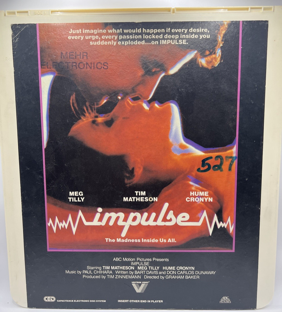 Impulse CED RCA VideoDisc Selectavision Tim Matheson Meg Tilly