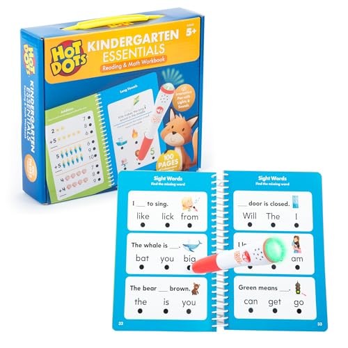 Hot Dots Kindergarten Essentials - Reading & Math Workbook - Medium
