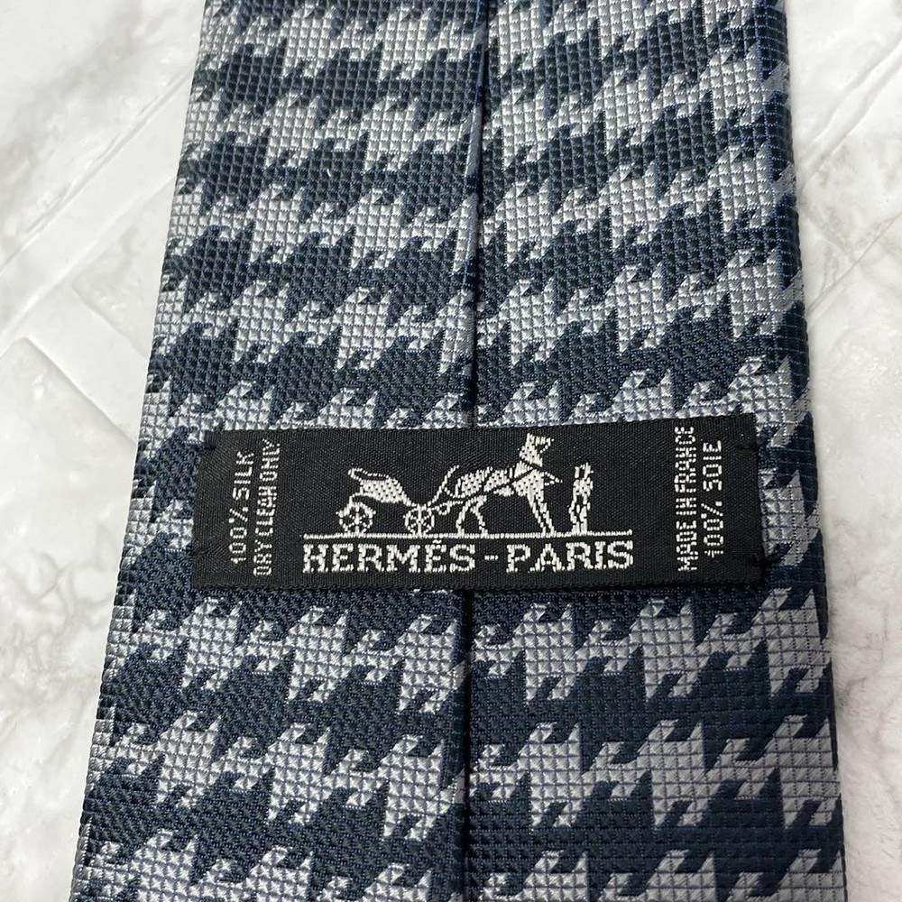 HERMES Tie All over Pattern Silk
