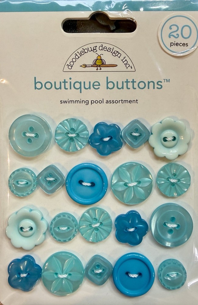 Doodlebug Boutique Buttons Swimming Pool Assortment