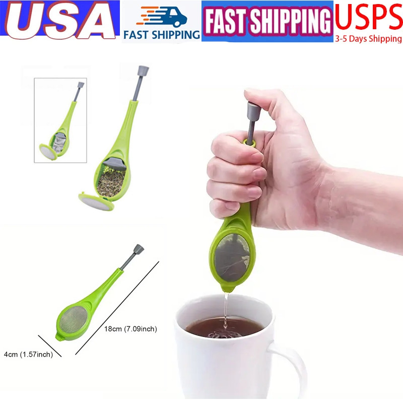 Silicone Tea Leaf Filter Kitchen Tea Set Press Strainer Reusable Tea Infuser